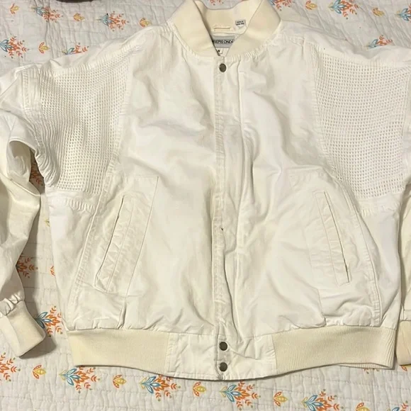 Members Only Jackets Coats Members Only Cream Varsity Bomber